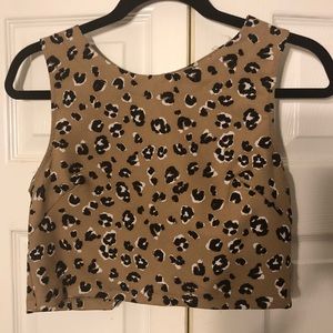Leopard print crop top